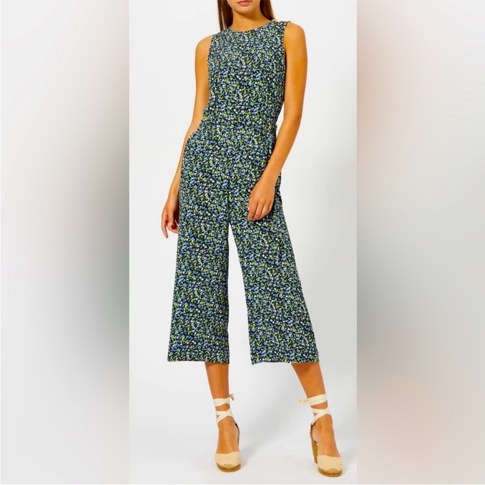 SOLD.       Michael Kors Floral Print Belted Sleeveless Jumpsuit - Size M - NWT!